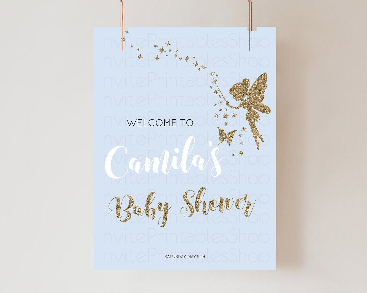 Fairy Baby Shower Welcome Sign Fairy Welcome Board Enchanted Garden Pastel Floral Butterfly Décor Secret Garden Fairy Welcome Sign D10907