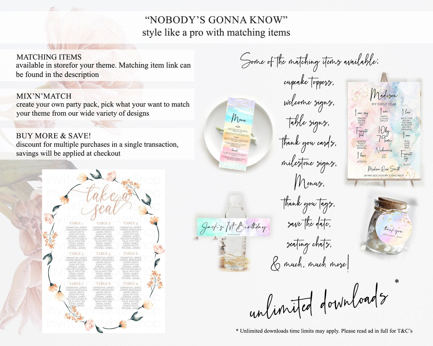 Secret Garden Seating Chart Wildflower Seating Chart Pastel Flowers Seating Chart Enchanted Garden Boho Floral Take A Seat Decor D10240