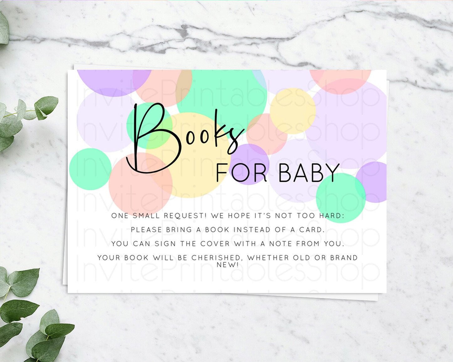 Rainbow Books For Baby Card Pastel Sprinkles Book Insert Pastel Rainbow Confetti Book Card Colorful Bubbles Pastel Book Poem Request D10380