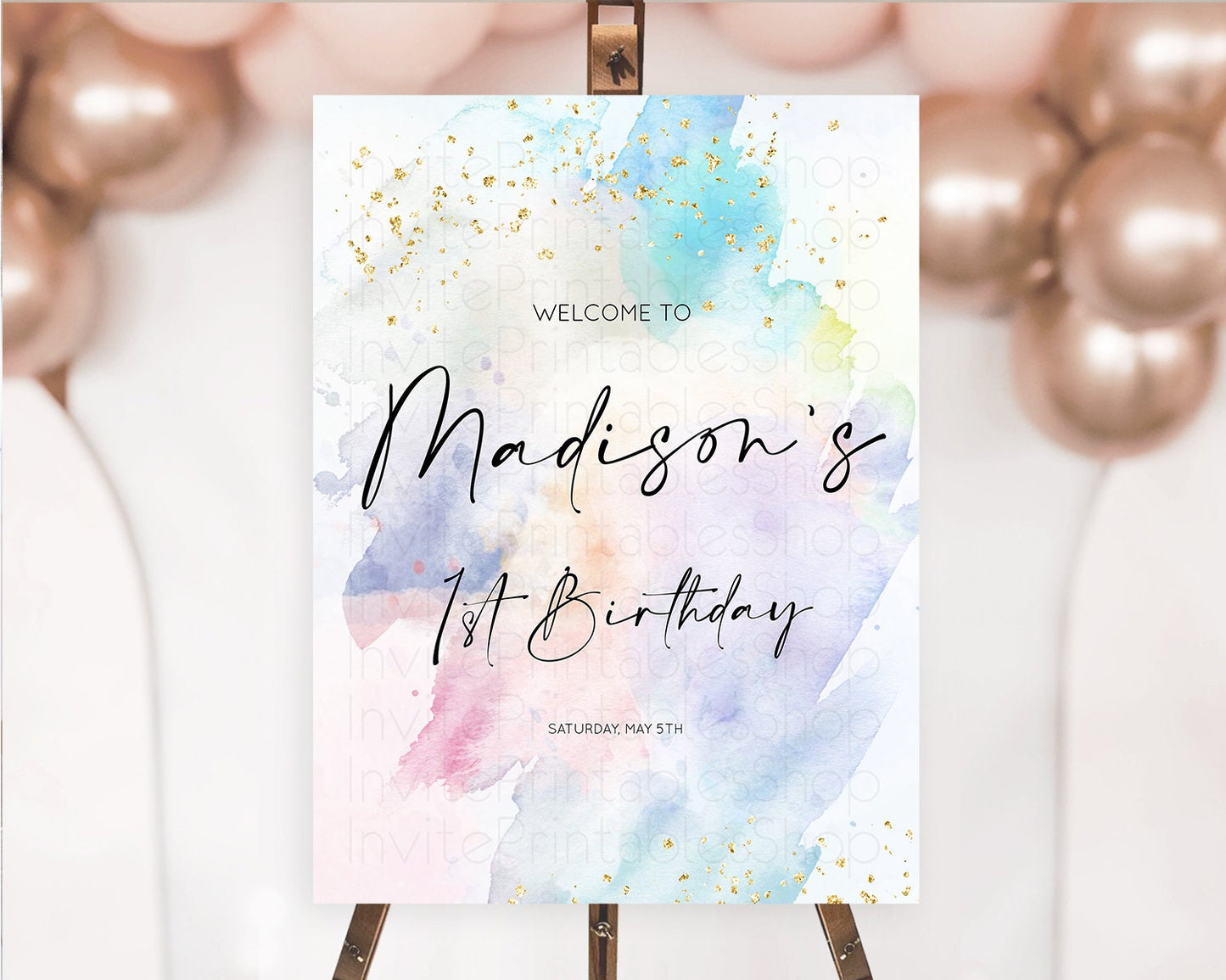 Editable Pastel Welcome Sign Pastel Rainbow Welcome Sign Colorful Rainbow Co