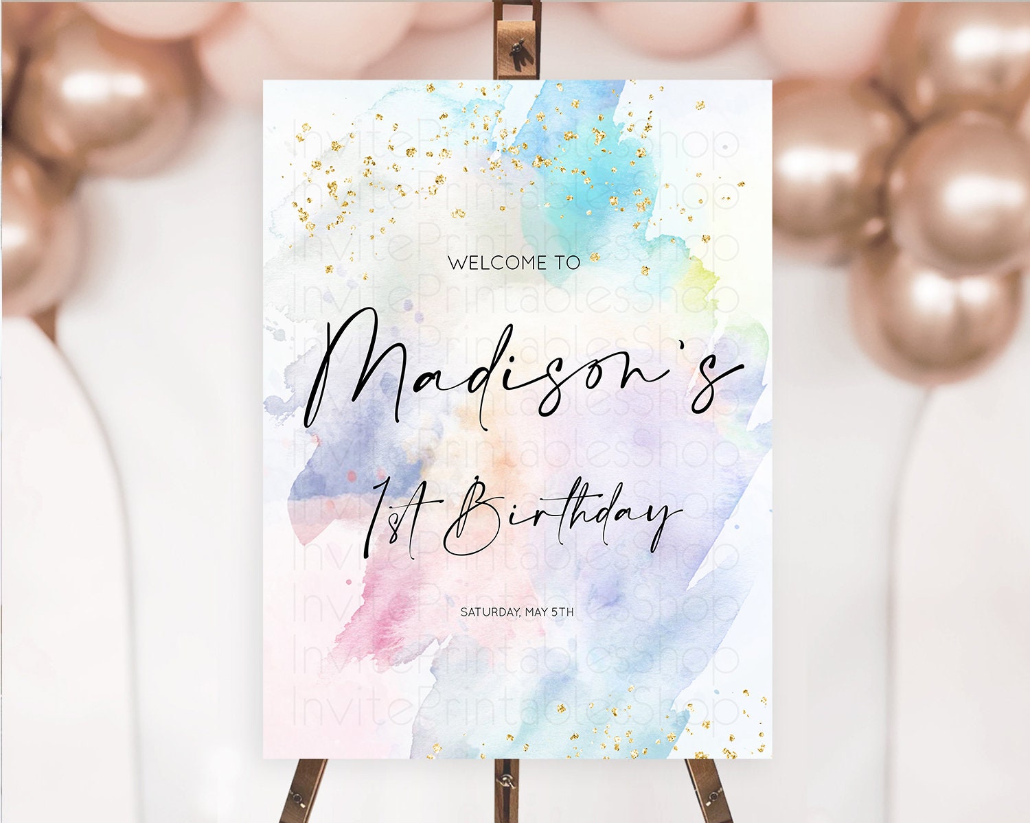 Editable Pastel Welcome Sign Pastel Rainbow Welcome Sign Colorful Rainbow Co