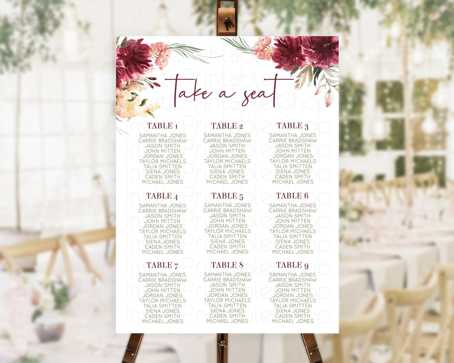 Secret Garden Seating Chart Wildflower Seating Chart Pastel Flowers Seating Chart Enchanted Garden Boho Floral Take A Seat Decor D10685
