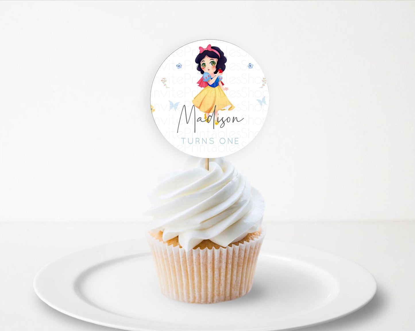 Princess Cupcake Toppers Castle Cupcake Toppers Royal Princess Décor Fairy Tale Enchanted Castle Pastel Floral Garden Table Number  D10353