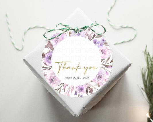 Editable Secret Garden Thank You Tags Wildflower Thank You Gift Tags Pastel