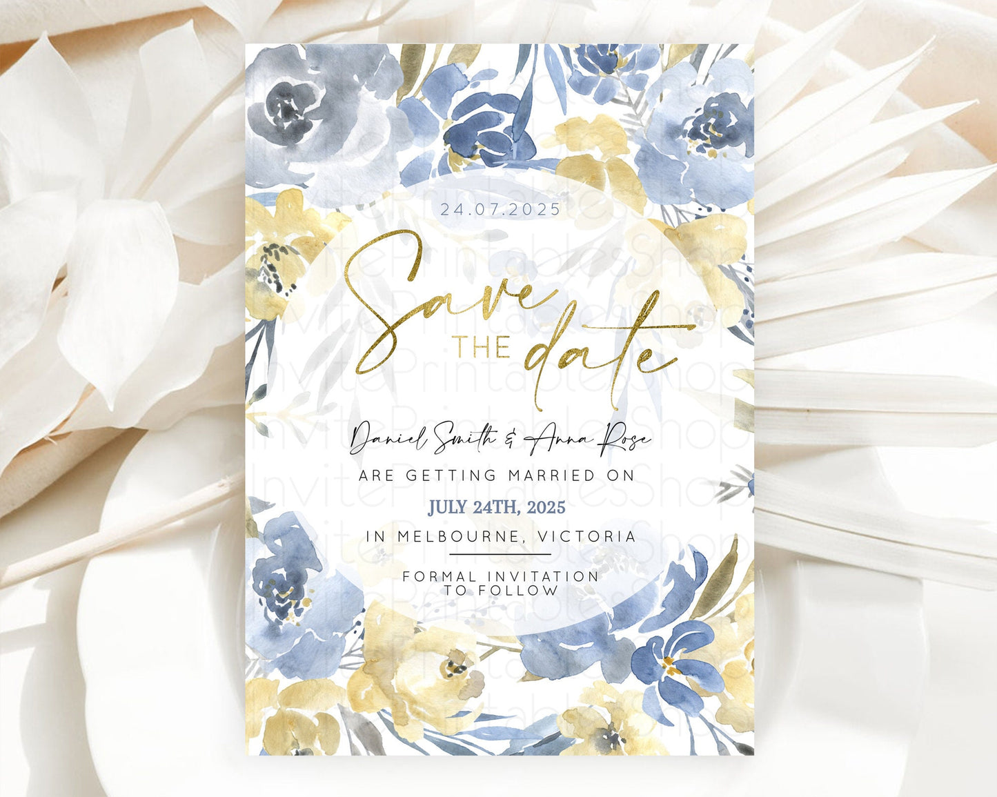 Wildflower Save The Date Template Secret Garden Save The Date Pastel Floral Garden Party Boho Flowers Birthday Baby Shower Wedding D10189