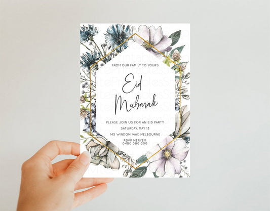 Editable Eid Invitation Eid Mubarak Invitation Eid Ul Fitr Invite Eid Party