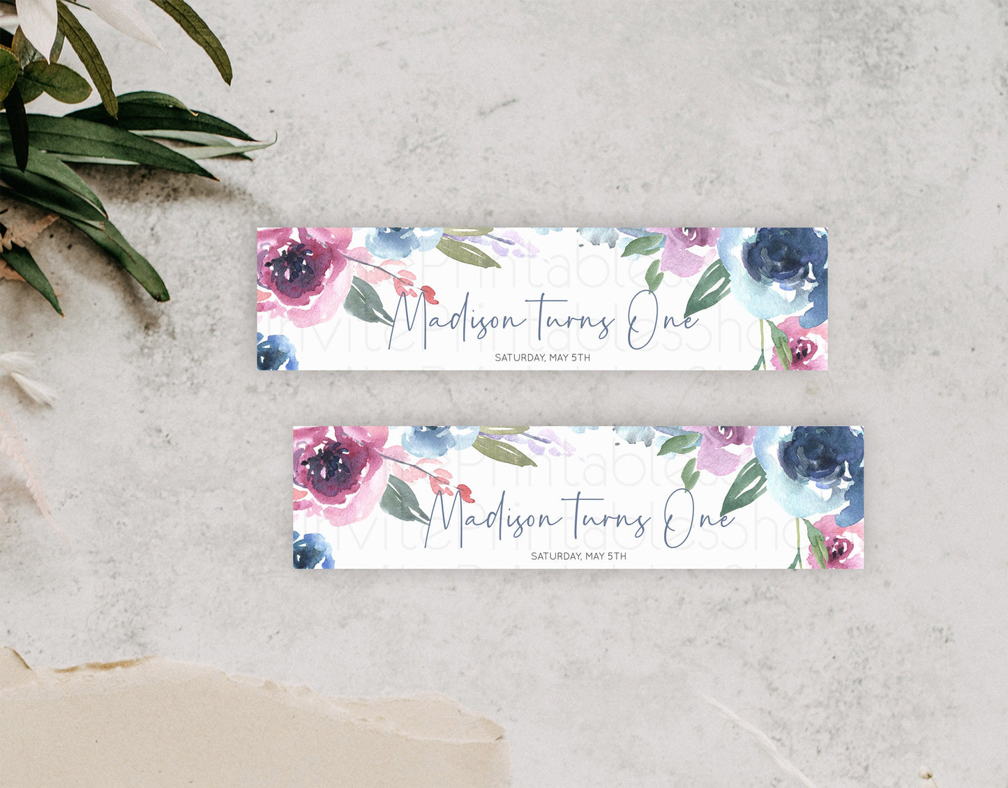 Wildflower Water Label Template Secret Garden Water Label Pastel Floral Garden Party Decor Boho Flowers Birthday Baby Shower Wedding D10780