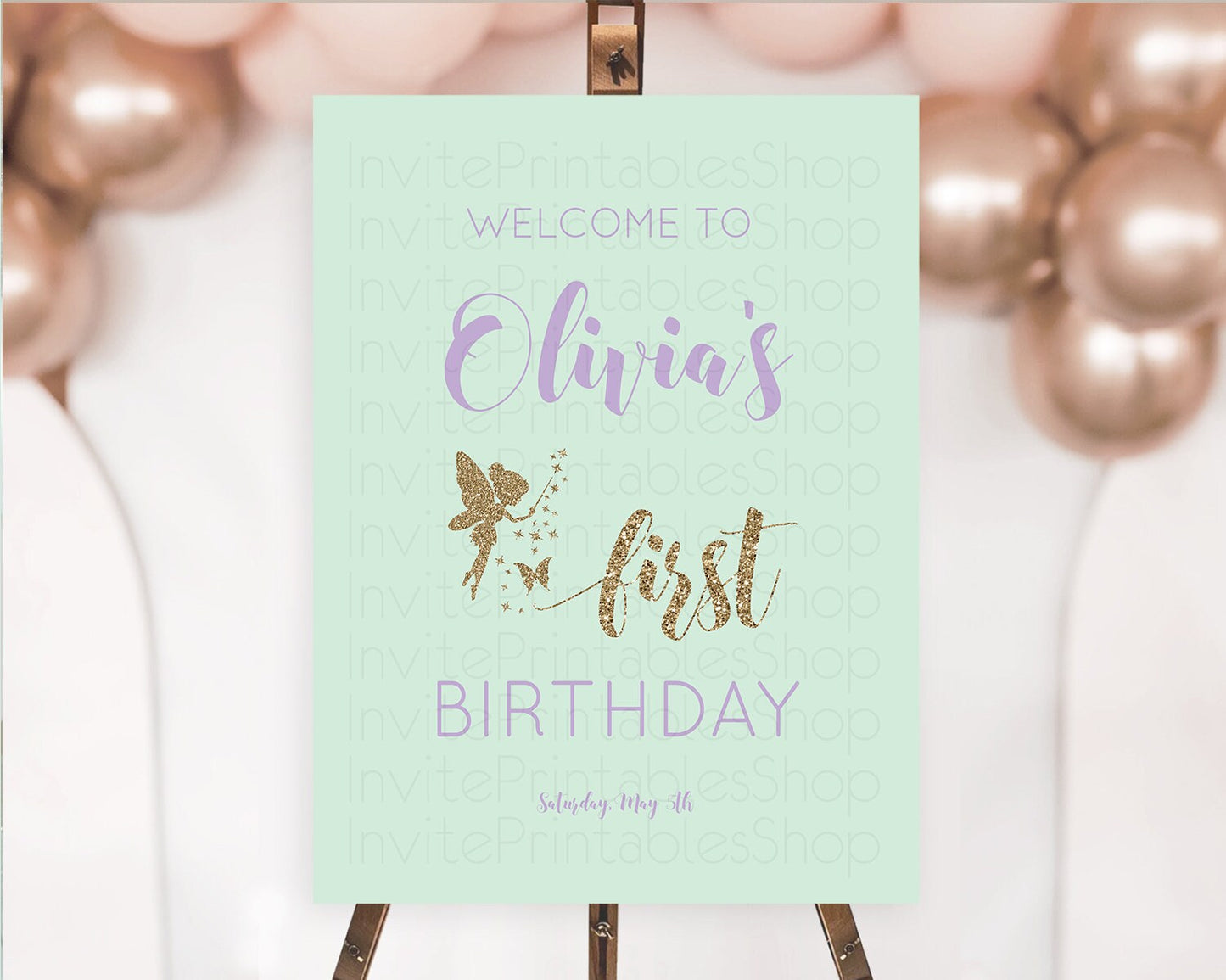 Fairy Welcome Sign Fairy Welcome Board Enchanted Garden Pastel Floral Butterfly Décor Secret Garden First Birthday Welcome Sign D10908