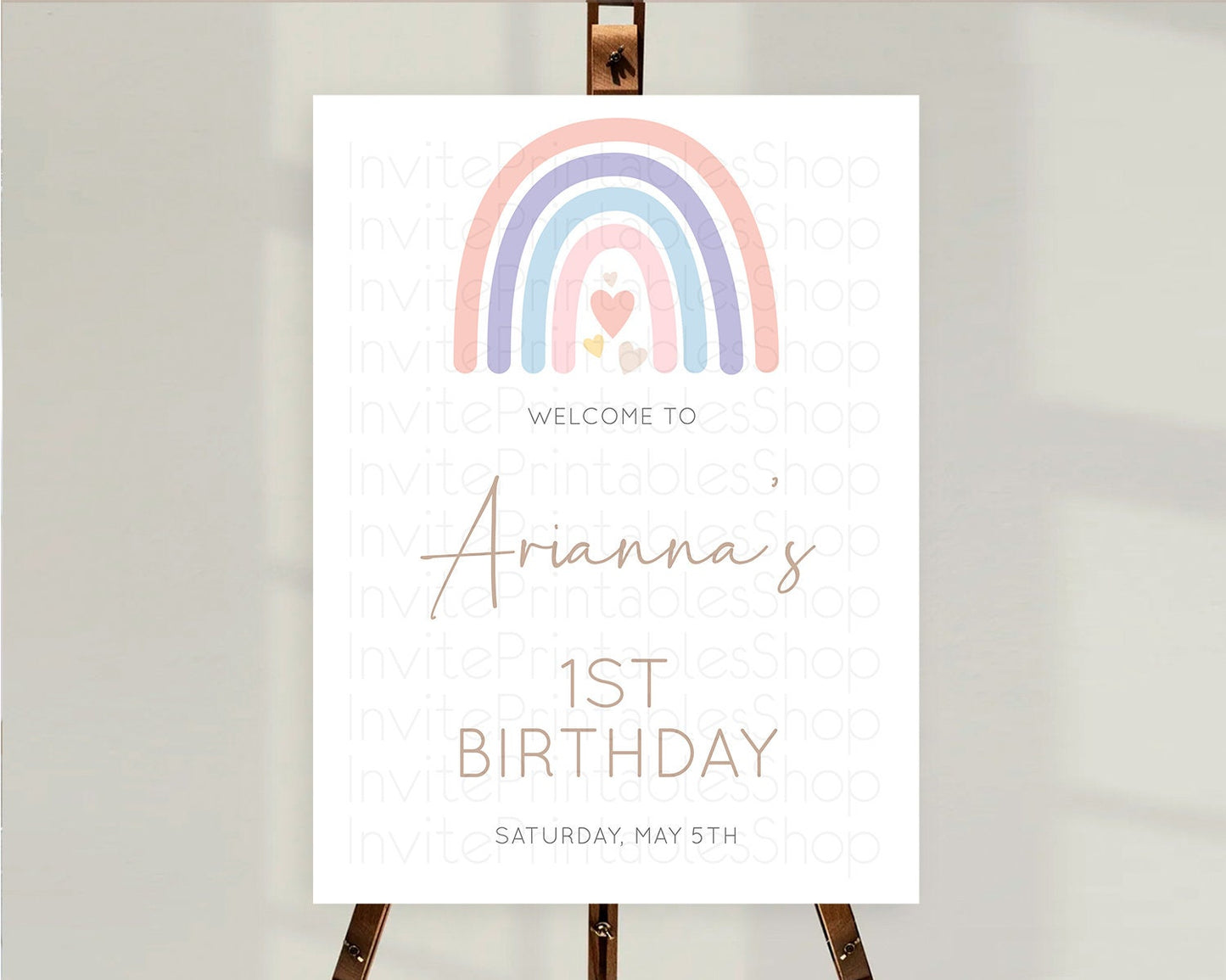 Pastel Rainbow Welcome Sign Boho Rainbow Welcome Board Rainbow Welcome Sign Pastel Welcome Decor Rainbow First Birthday Welcome Sign D10788