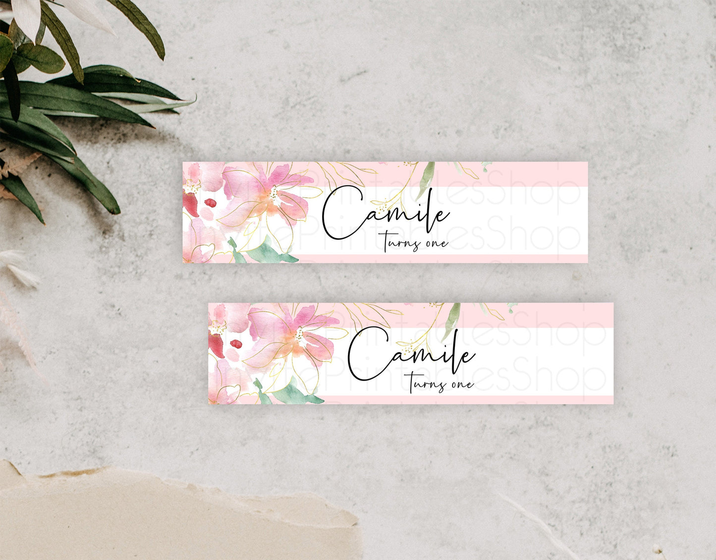 Wildflower Water Label Template Secret Garden Water Label Pastel Floral Garden Party Decor Boho Flowers Birthday Baby Shower Wedding D10300