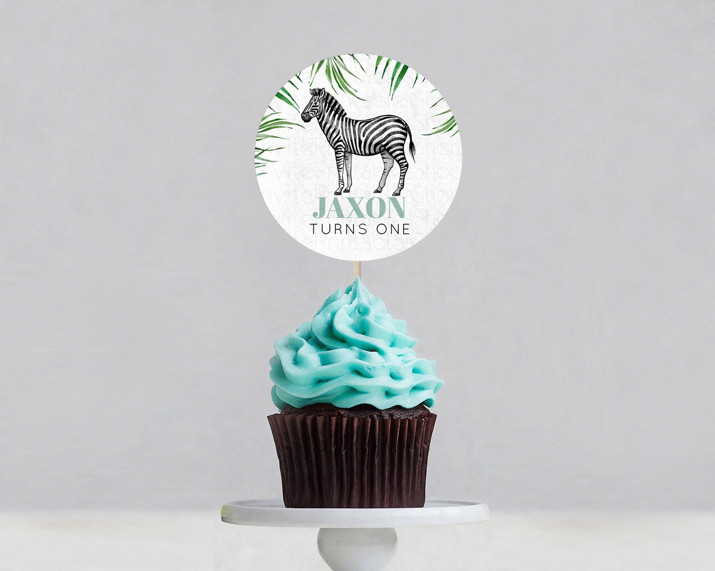 Zebra Cupcake Toppers Zebra Cupcake Zebra Take A Cupcake Toppers Zebra Safari Decor Zoo Party Zebra Palm Leaf Decor First Birthday D10844