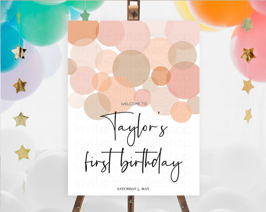 Editable Orange Welcome Board Orange Welcome Sign Pastel Ombre Orange Confet