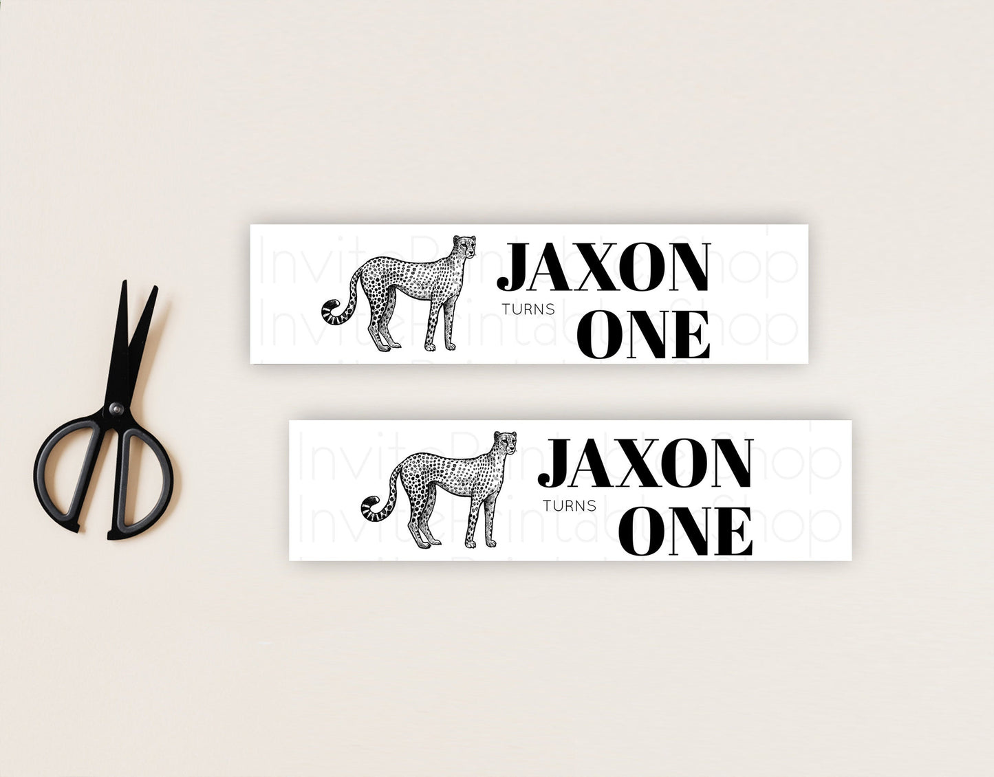 Cheetah Water Label Template Cheetah Party Decor Water Label Safari Adventure Cheetah Minimal Theme 1st Birthday Baptism Baby Shower D10290
