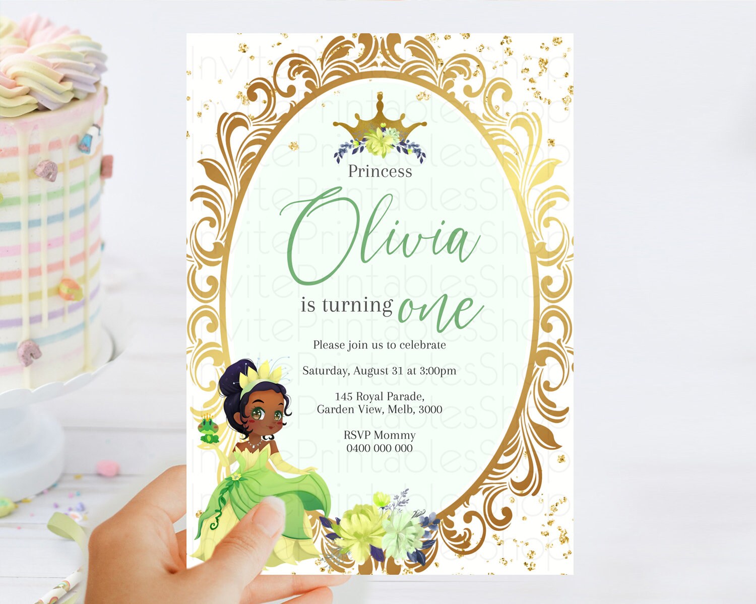 Editable Princess Birthday Invitation Castle Invitation Royal Birthday Fairy