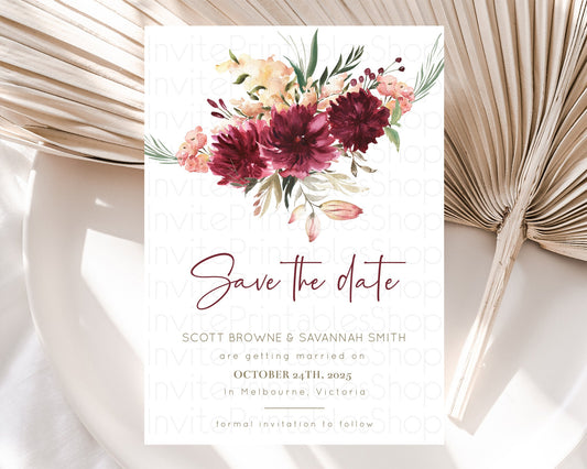 Wildflower Save The Date Template Secret Garden Save The Date Pastel Floral Garden Party Boho Flowers Birthday Baby Shower Wedding D10685