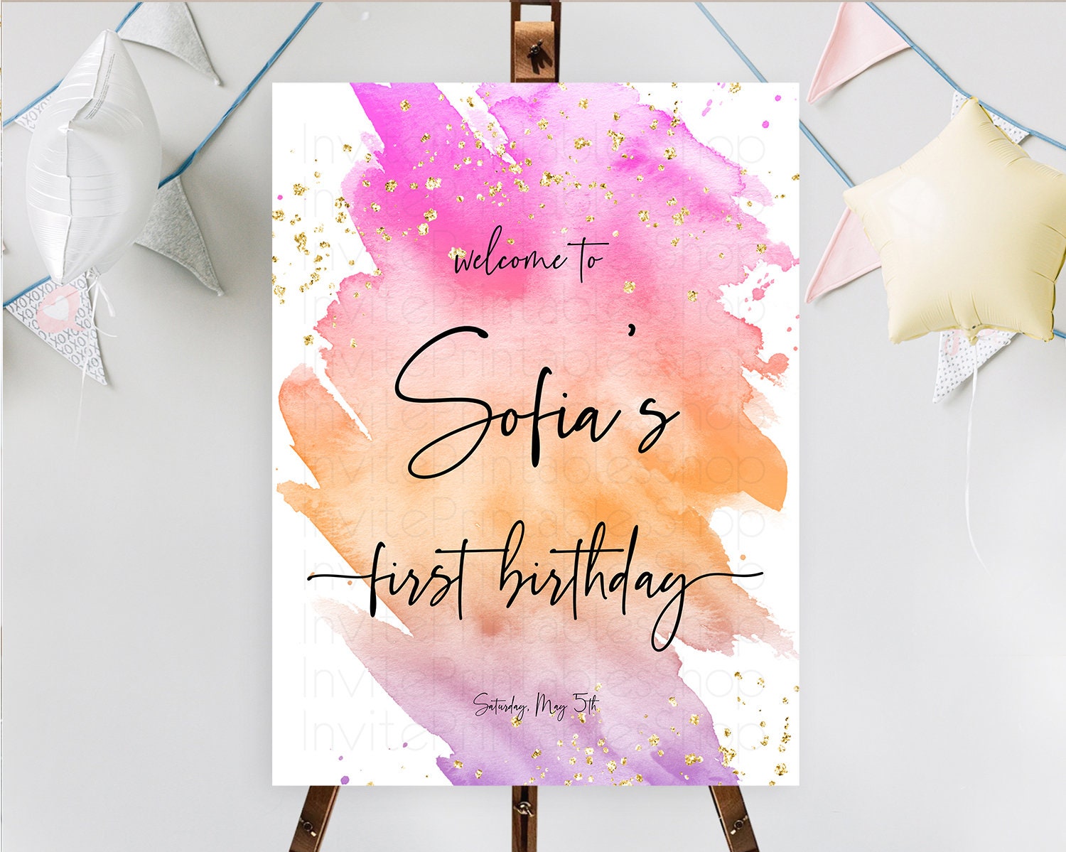 Editable Pastel Welcome Sign Pastel Rainbow Welcome Sign Colorful Rainbow Co