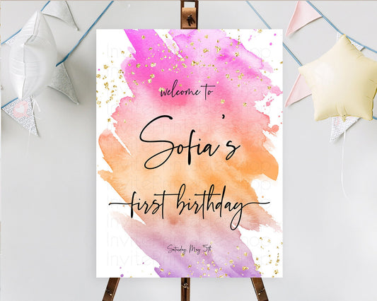 Editable Pastel Welcome Sign Pastel Rainbow Welcome Sign Colorful Rainbow Co