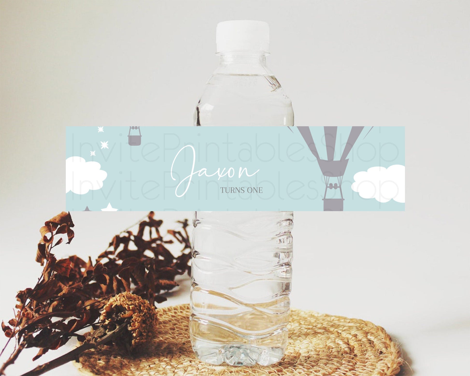Editable Hot Air Balloon Water Label Template Adventure Awaits Mr. ONEderful