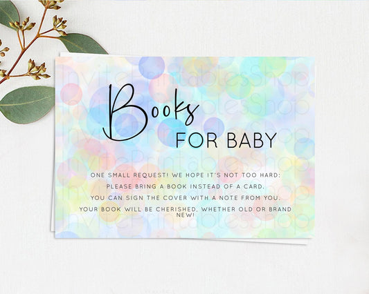 Editable Pastel Books For Baby Card Bubble Bath Baby Shower Books Insert Rai
