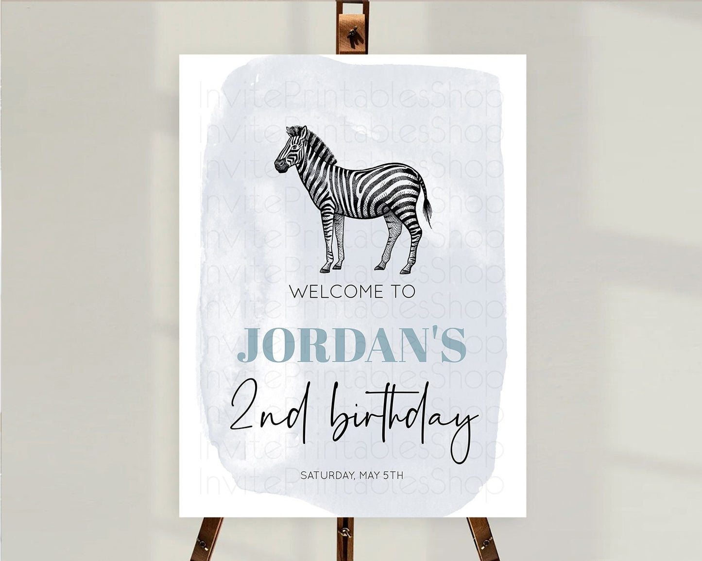 Zebra Welcome Sign Zebra Welcome Board Zebra Welcome Poster Safari Décor Dried Palm Fern Zoo Party Zebra First Birthday Welcome Sign D10814