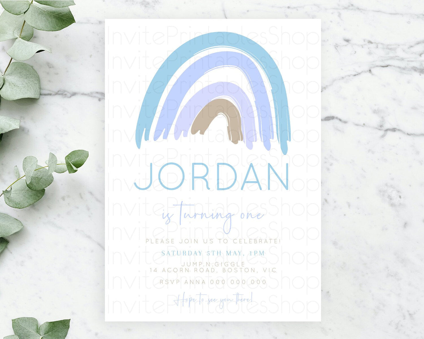 Pastel Rainbow Birthday Invitation Pastel Rainbow Invitation Rainbow Invitation Pastel Invitation Boho Rainbow 1st First Birthday D10352