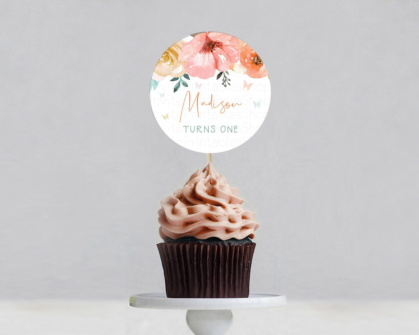 Secret Garden Cupcake Toppers Wildflower Cupcake Toppers Pastel Flowers Cupcake Toppers Enchanted Garden Boho Floral First Birthday D10347