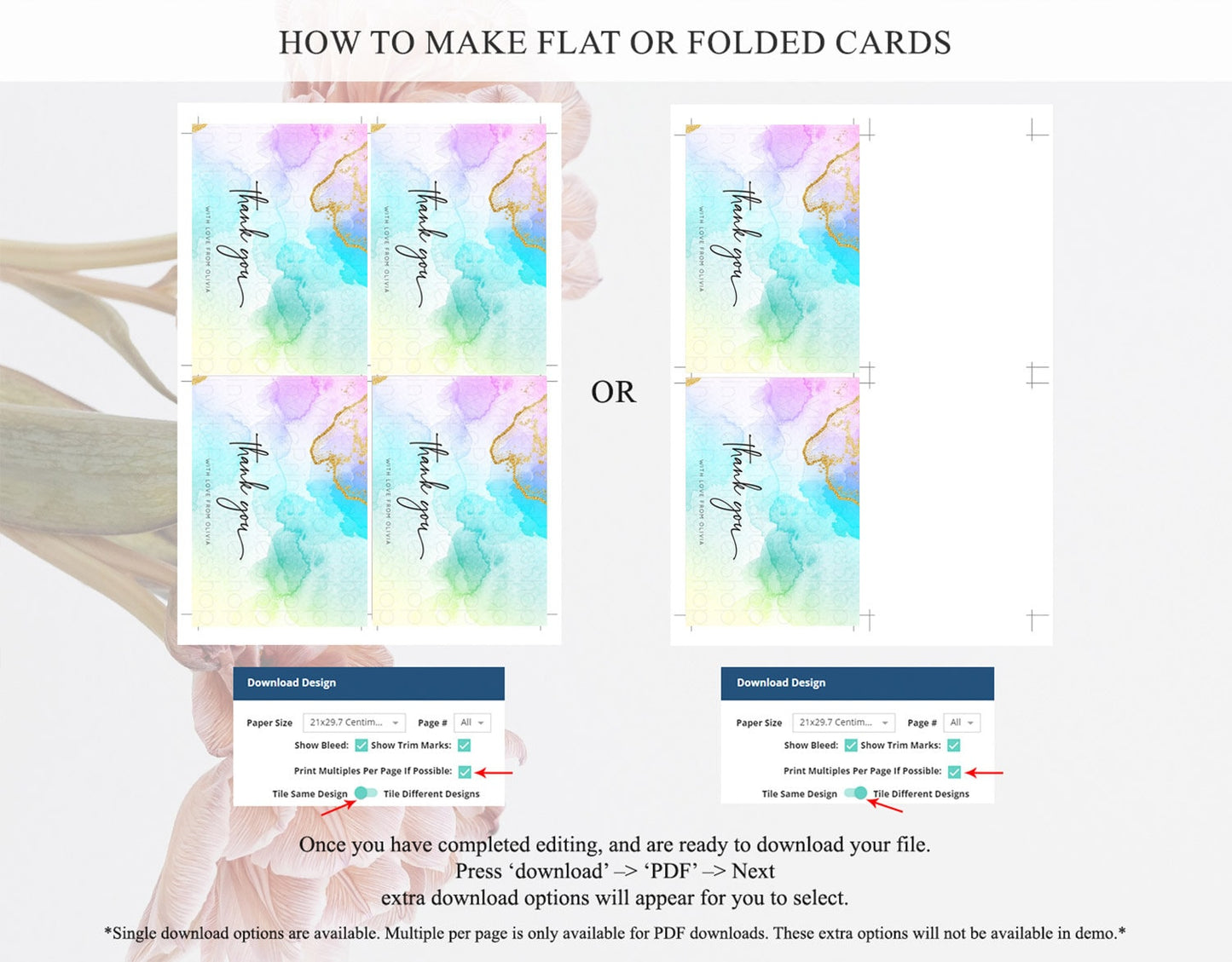 Pastel Thank You Rainbow Thank You Card Colorful Pastel Birthday Thank You Card Confetti Watercolor Pastel Teacher Thank You Cards D10390
