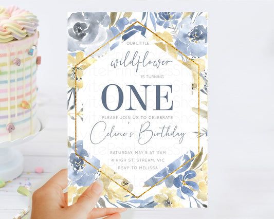 Editable Secret Garden Invitation Wildflower Birthday Invitation Pastel Flow