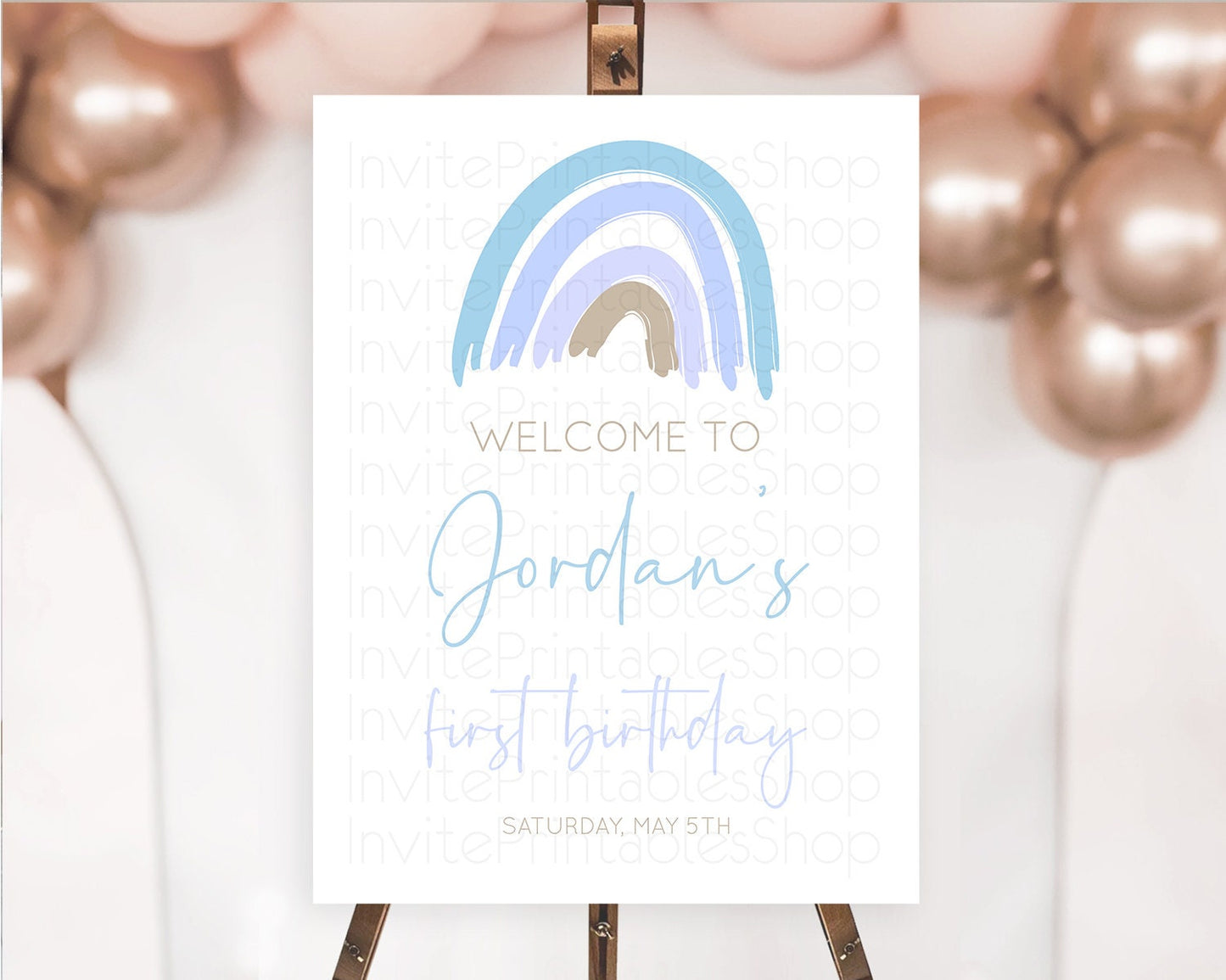Editable Pastel Rainbow Welcome Sign Boho Rainbow Welcome Board Rainbow Welc