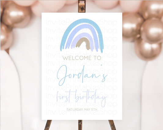 Editable Pastel Rainbow Welcome Sign Boho Rainbow Welcome Board Rainbow Welc