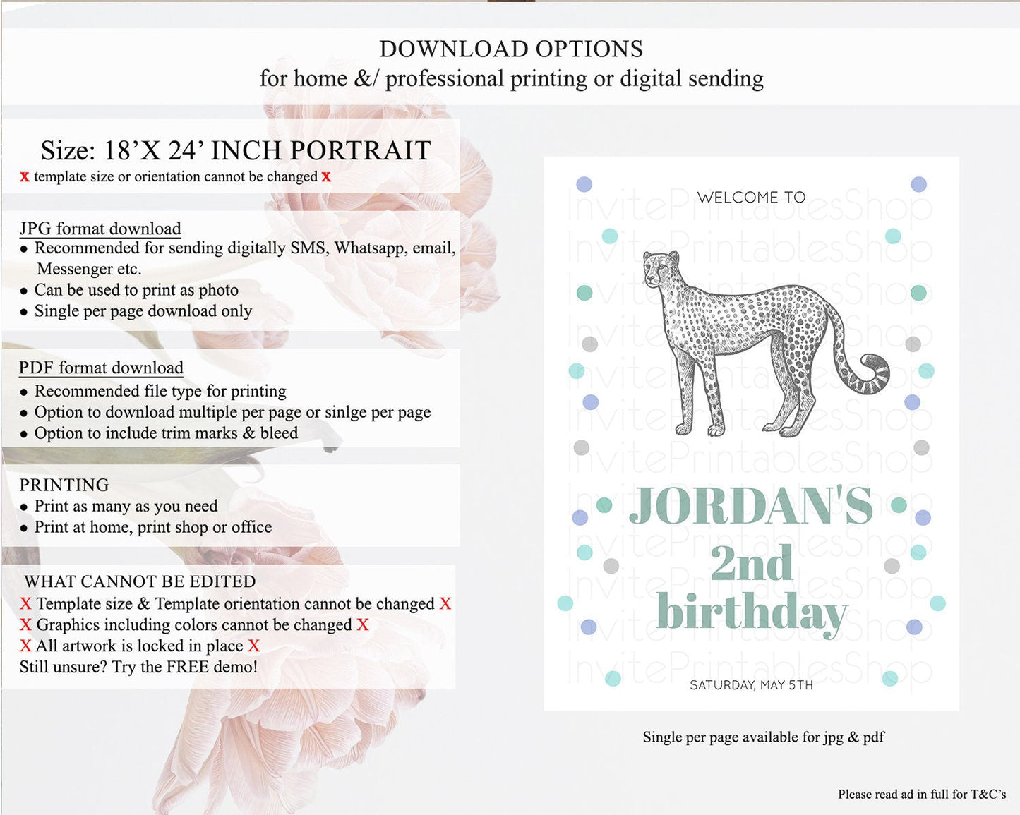 Cheetah Welcome Sign Cheetah Welcome Board Cheetah Party Welcome Poster Safari Adventure Decor Cheetah First Birthday Welcome Sign D10857