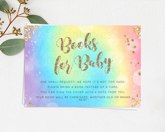 Tie Dye Books For Baby Card Rainbow Tie Dye Book Insert Pastel Rainbow Watercolor Book Card Tie Dye Colors Guests Book Poem Request D10568