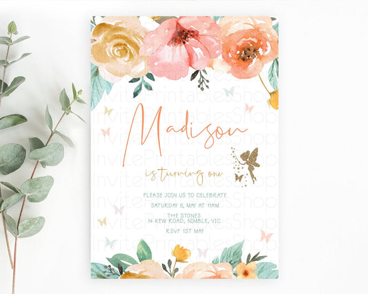 Editable Fairy Birthday Invitation Fairy Invites Fairy Tea Party Fairy Garde