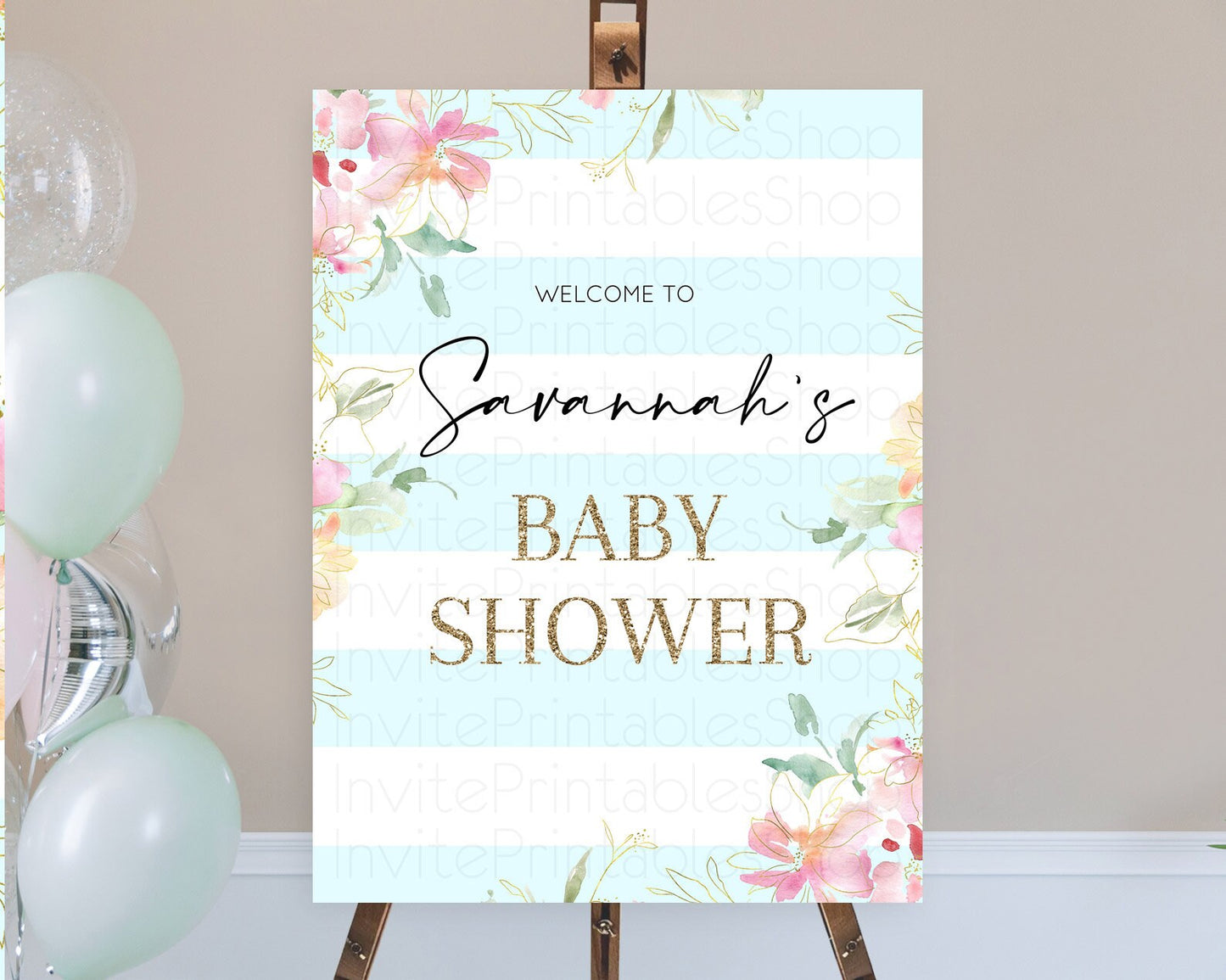 Secret Garden Baby Shower Welcome Sign Wildflower Welcome Board Pastel Flower Garden Welcome Poster Boho Wildflower Welcome Sign D10304