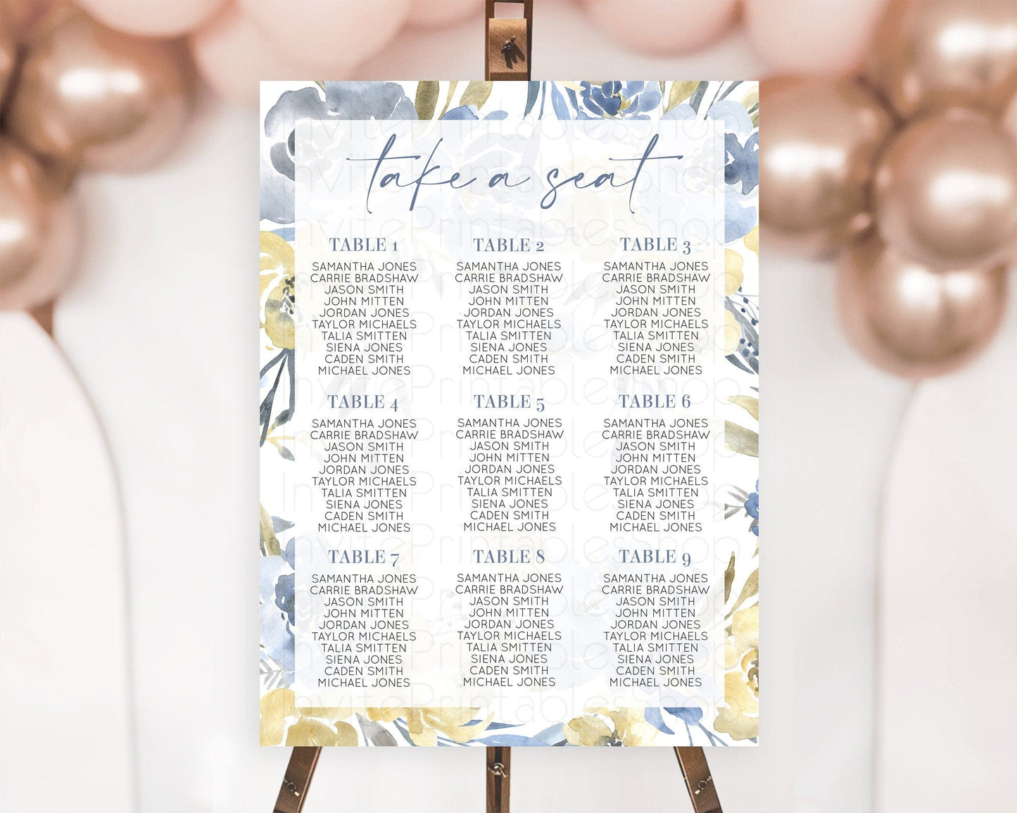 Secret Garden Seating Chart Wildflower Seating Chart Pastel Flowers Seating Chart Enchanted Garden Boho Floral Take A Seat Decor D10189