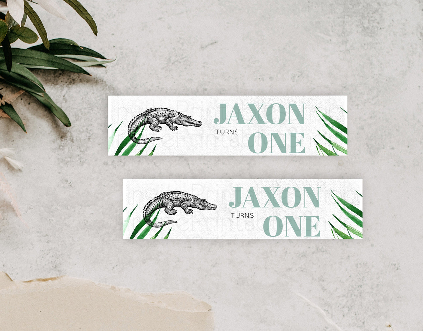 Croc Gator Water Label Template Croc Gator Party Decor Water Label Safari Adventure Croc Gator Minimal Theme 1st Birthday Baptism D10847