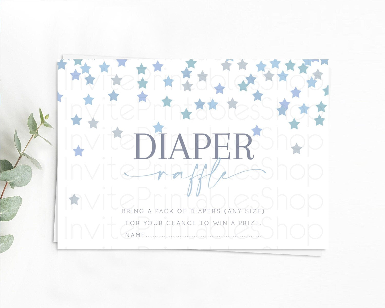 Editable Pastel Star Diaper Raffle Card Shooting Star Diaper Raffle Insert T