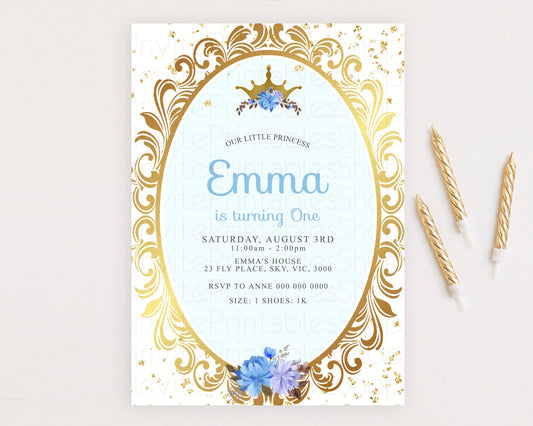 Editable Princess Birthday Invitation Castle Invitation Royal Birthday Fairy