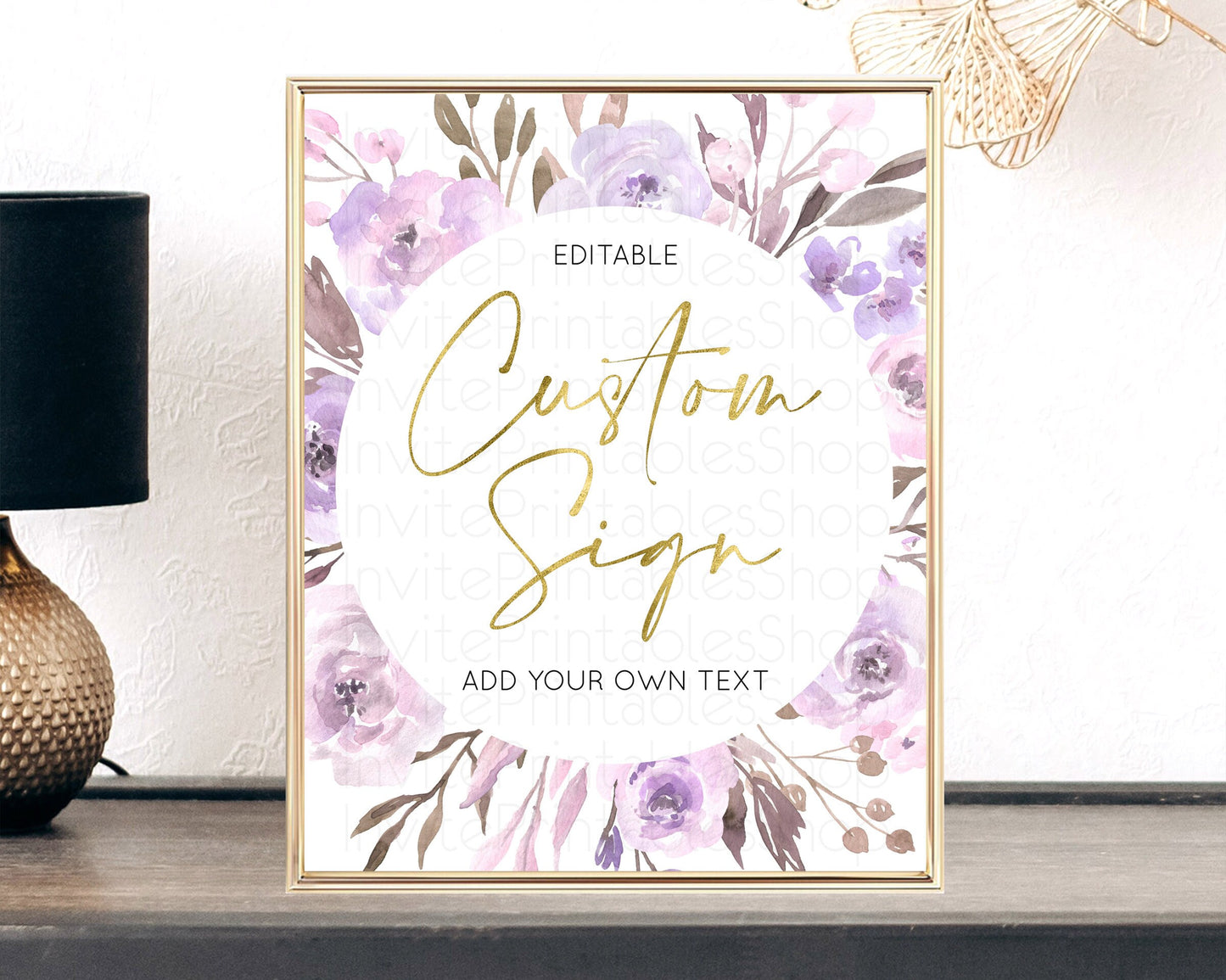 Wildflower Floral Table Sign Decor Secret Garden Sign Template Pastel Floral Garden Party Boho Flowers Birthday Baby Shower Wedding D10201