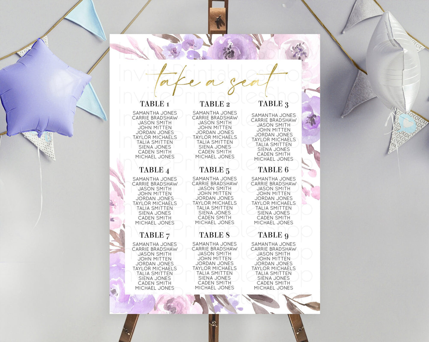 Secret Garden Seating Chart Wildflower Seating Chart Pastel Flowers Seating Chart Enchanted Garden Boho Floral Take A Seat Décor D10201