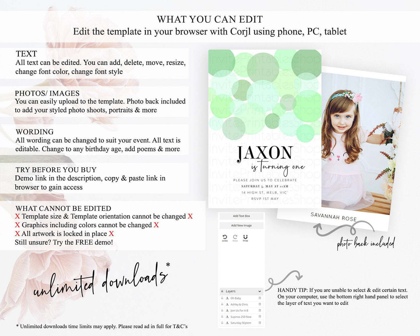 Pastel Birthday Invitation Green Confetti Birthday Invitation Confetti Birthday Invitation Bubbles Invitation 2nd 1st First Birthday 100207