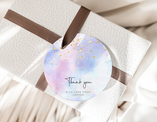 Editable Pastel Thank You Tags Rainbow Thank You Gift Tags Colorful Pastel F