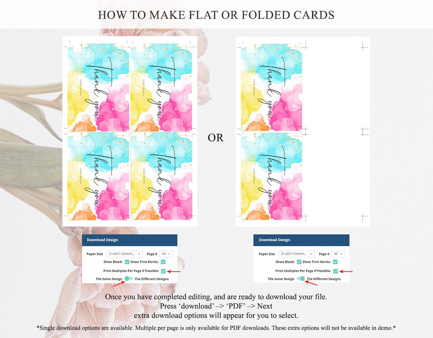 Pastel Thank You Rainbow Thank You Card Colorful Pastel Birthday Thank You Card Confetti Watercolor Pastel Teacher Thank You Cards D10898