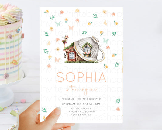 Editable Fairy Birthday Invitation Fairy Invites Fairy Tea Party Fairy Garde
