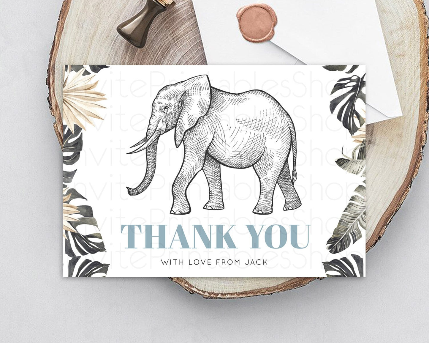 Pastel Elephant Thank You Rainbow Elephant Thank You Card Colorful Rainbow Birthday Thank You Pastel Teacher Thank You Card Template D10806