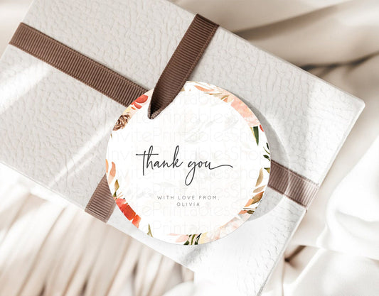 Editable Secret Garden Thank You Tags Wildflower Thank You Gift Tags Pastel