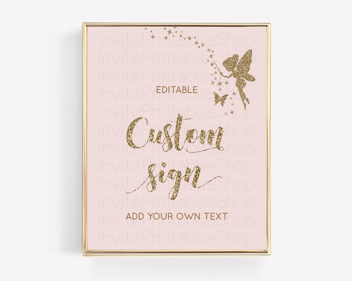 Fairy Sign Enchanted Garden Table Sign Décor Pastel Floral Butterfly Party Secret Garden Birthday Baptism Baby Shower Bridal Shower D10899