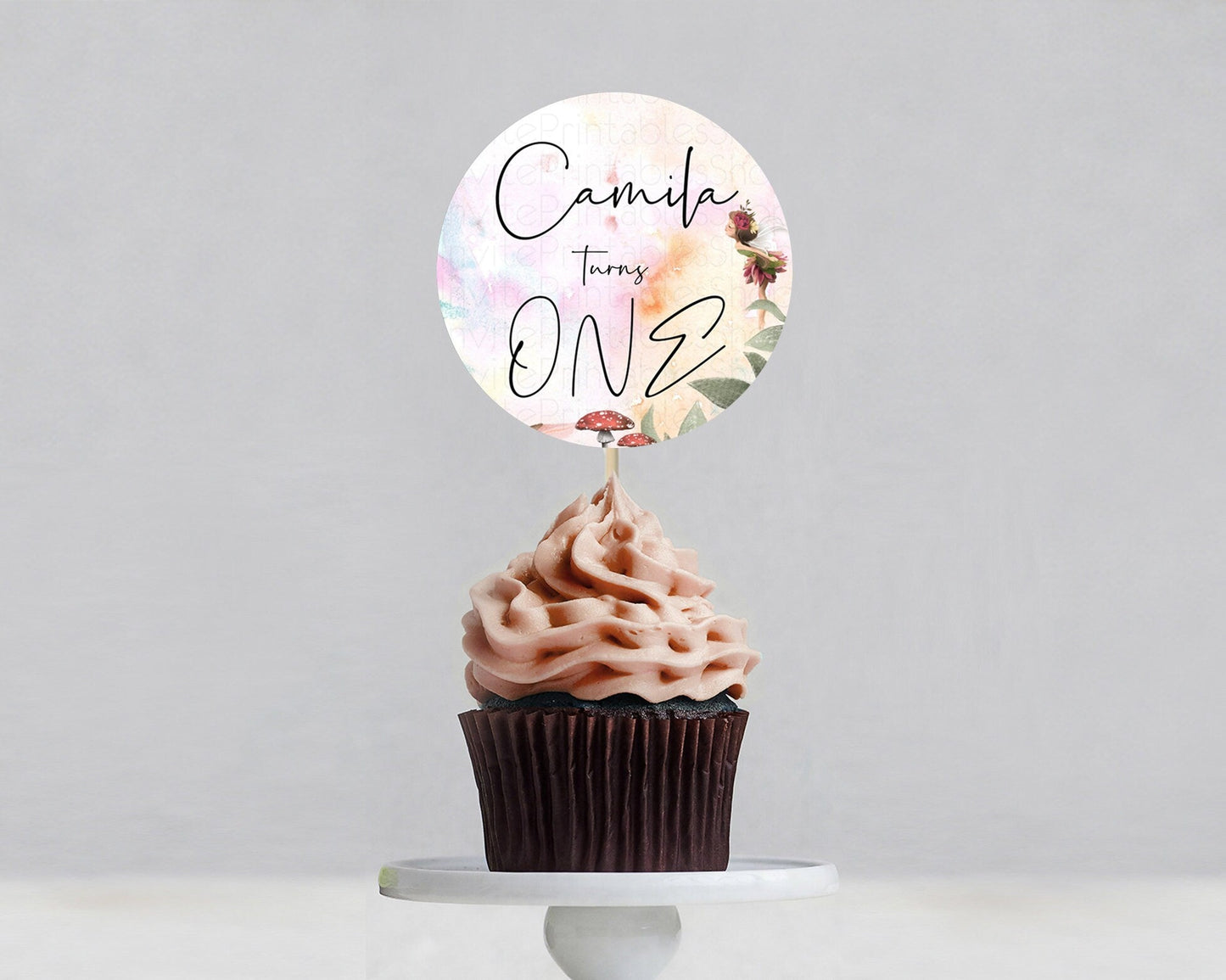 Fairy Cupcake Toppers Pastel Fairy Cupcake Toppers Fairy Floral Garden Cupcake Topper Enchanted Garden Floral Butterfly Party Decor D10555