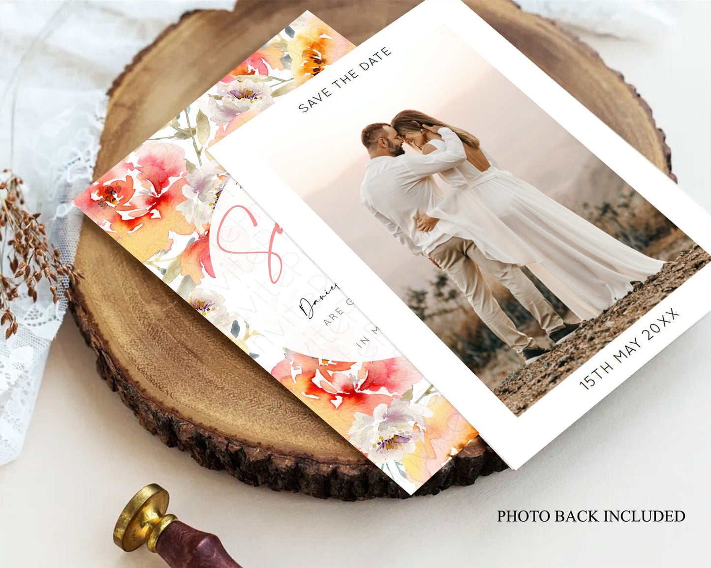 Wildflower Save The Date Template Secret Garden Save The Date Pastel Floral Garden Party Boho Flowers Birthday Baby Shower Wedding D10280