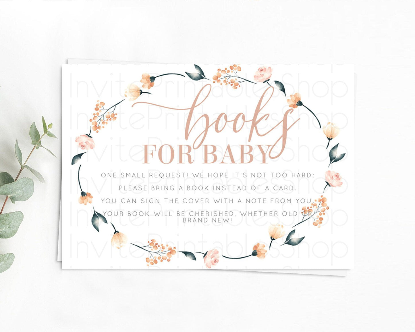 Secret Garden Books For Baby Card Boho Wildflower Book Insert Pastel Flower Garden Baby Shower Card Flower Guests Book Poem Request D10240